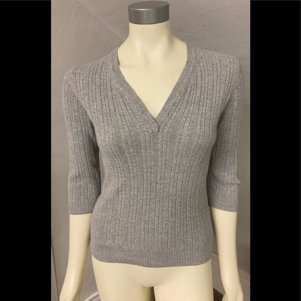Croft&Barrow rope ribbed sweater top size med.
